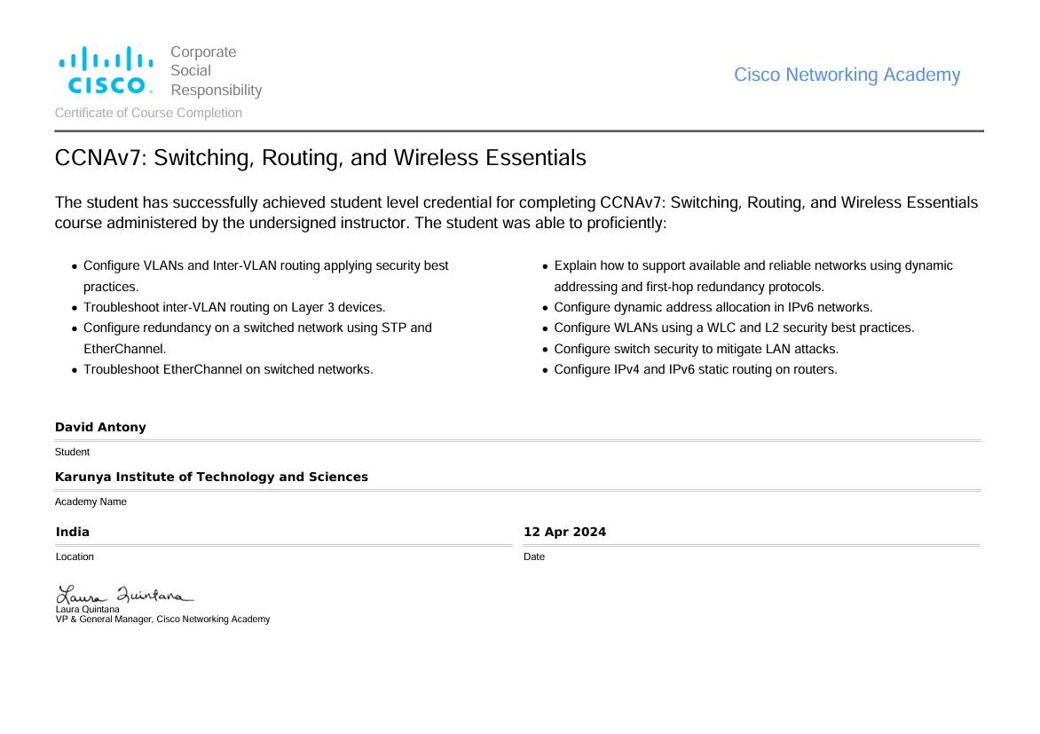 CCNAv7: Switching, Routing